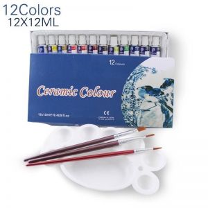 | SB Art | מגוון מוצרי אומנות איכותיים צבעים 12 Colors Set Acrylic Paint Ceramics Glass Paints Drawing Hand Painted Pigments