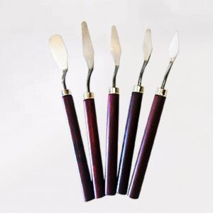 | SB Art | מגוון מוצרי אומנות איכותיים כלים Useful Palette Scraper Shovel Spatula Knives for Oil Painting Mixing 5Pcs/Set