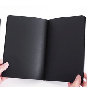 | SB Art | מגוון מוצרי אומנות איכותיים קנבסים, סקצ'בוקים וכו' 56K Black Paper Graffiti Notebook Sketch Book Diary For Painting Notepad Drawing