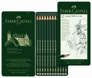 | SB Art | מגוון מוצרי אומנות איכותיים עפרונות Faber-Castell Castell 9000 Pencil Set - Pack of 12