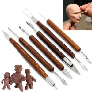 | SB Art | מגוון מוצרי אומנות איכותיים כלים 6pcs Clay Sculpting Set Wax Carving Pottery Tools Shapers Polymer Modeling New