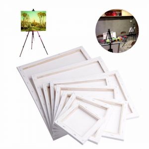 | SB Art | מגוון מוצרי אומנות איכותיים קנבסים, סקצ'בוקים וכו' White Blank Square Artist Canvas Wooden Board Frame Primed Oil Acrylic Paint DIY