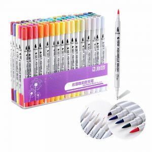 | SB Art | מגוון מוצרי אומנות איכותיים טושים 100 Colour Dual Tip Brush Pens with Fine liners Colouring Art Markers Drawing