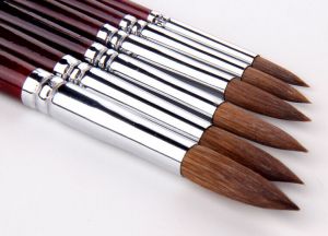 | SB Art | מגוון מוצרי אומנות איכותיים מברשות Hot 6pcs Round Paint Brush Kolinsky Sable Hair Artist's Quality Art Paint Brush