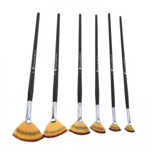 | SB Art | מגוון מוצרי אומנות איכותיים מברשות Watercolor Fan-Shaped Brush Nylon Fan-Shaped Pen Colorful Oil Painting SM