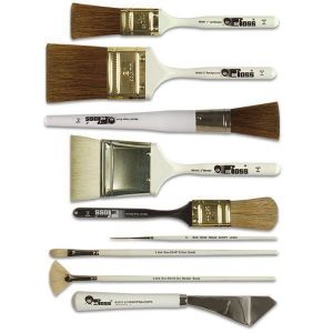 | SB Art | מגוון מוצרי אומנות איכותיים כלים Bob Ross Paint Brushes & Knives Fan Blender Landscape Oval Filbert Options