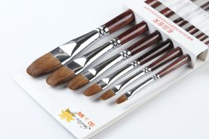 | SB Art | מגוון מוצרי אומנות איכותיים מברשות Kolinsky Sable Hair Crafts Artists Brushes Art Painting set Filbert White Handle