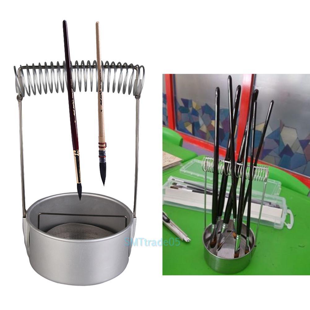 | SB Art | מגוון מוצרי אומנות איכותיים כלים Stainless Steel Paint Brush Pen Washer Cleaner with Screen & Spring Holder Tools