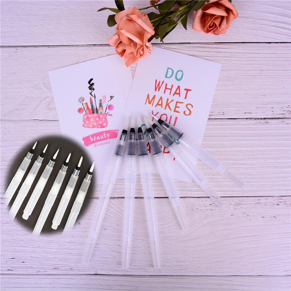 | SB Art | מגוון מוצרי אומנות איכותיים מברשות 6Pcs Refillable Water Color Soft Painting Brush MarkerWatercol<wbr/>our Drawing Pen B$